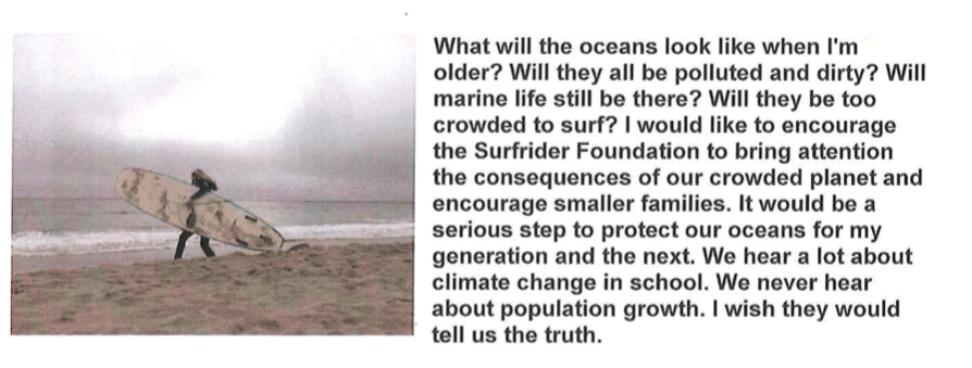 Kid Activist Asks Surfrider Foundation to Think of the Planet’s Future